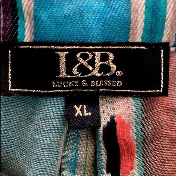 Lucky & Blessed Sleeveless Western Button Down Shirt Women’s Size XL Top - Picture 7 of 13